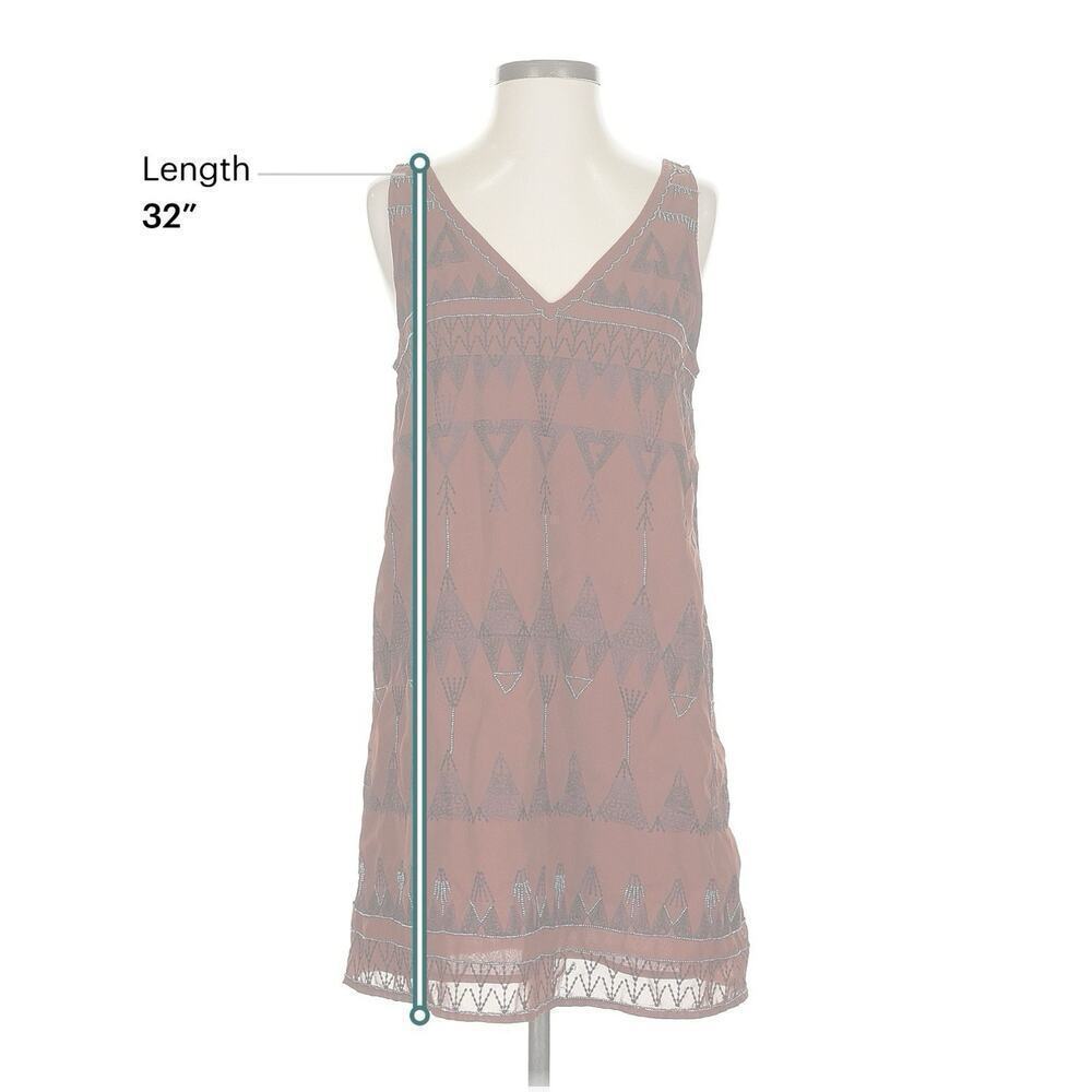 Free People Women Frances Beaded V-Neck Sleeveless Mini Dress Sz XS Boho Party - Picture 7 of 8